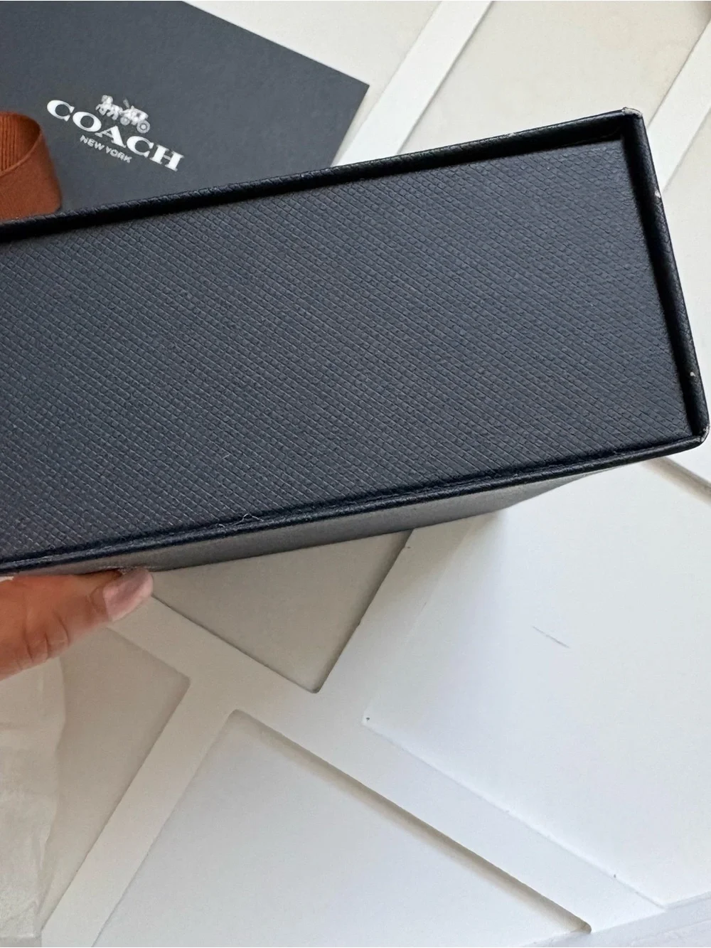 COACH Brown Kraft Gift Box with Black Box Bundle 4